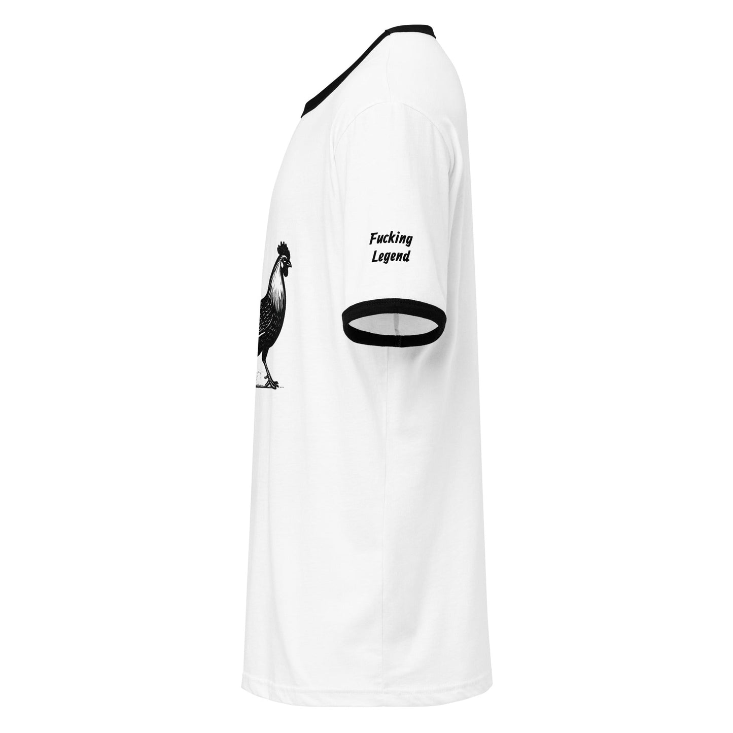 Retro Chicken Chariot Unisex ringer t-shirt