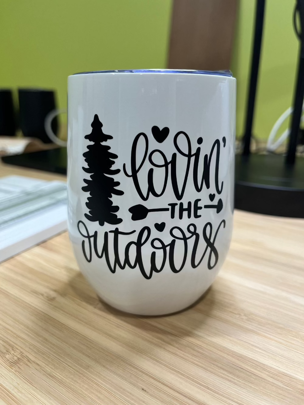 lovin the outdoors wine tumbler