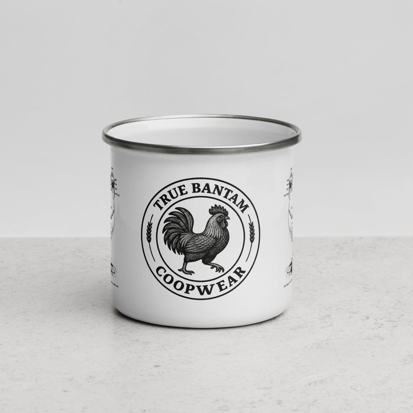 TBC Retro Chicken Parts Enamel Mug