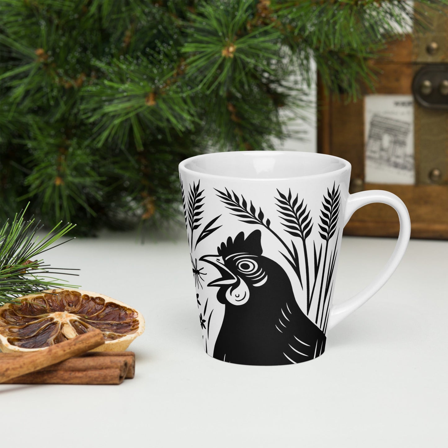 Wheat Rooster Latte mug