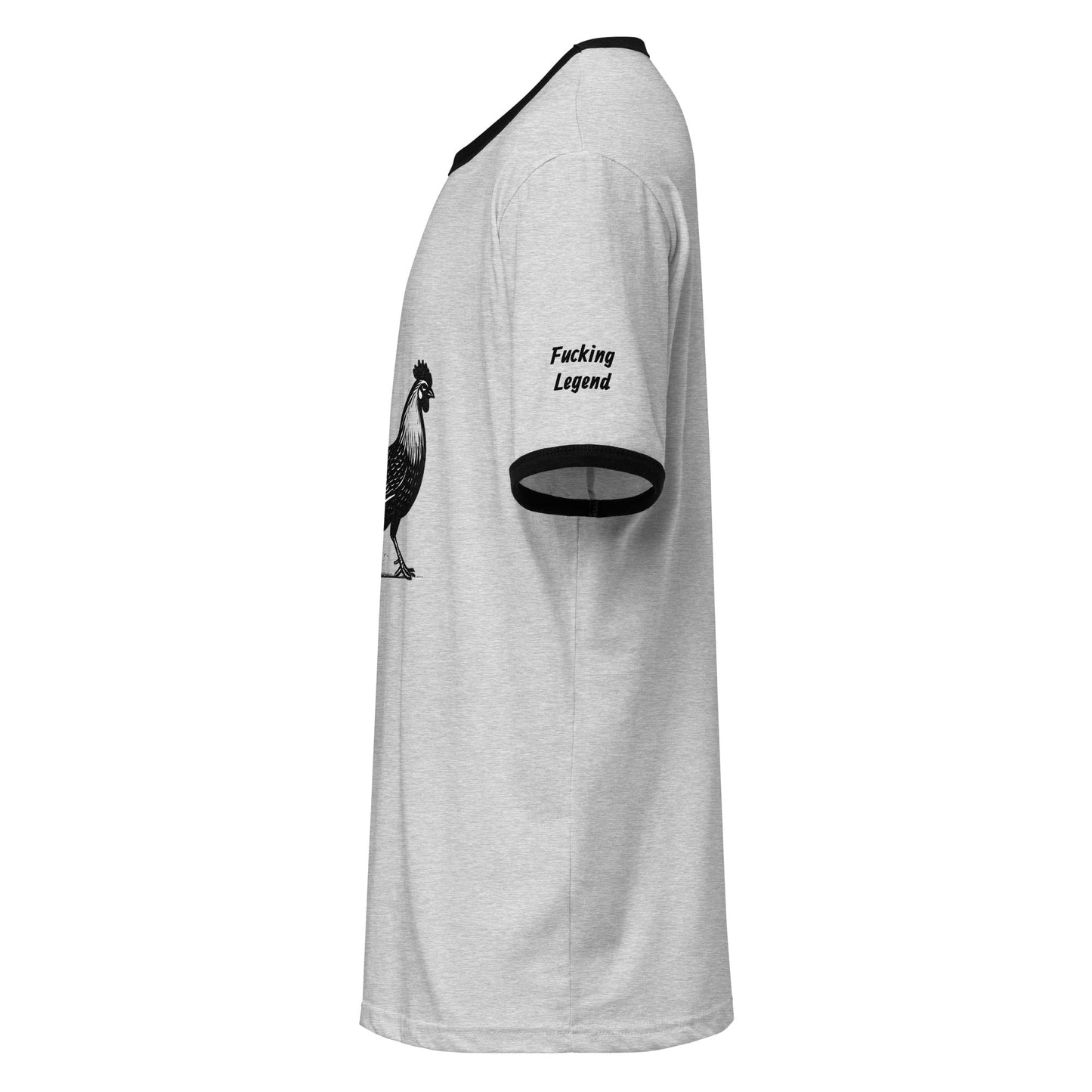 Retro Chicken Chariot Unisex ringer t-shirt