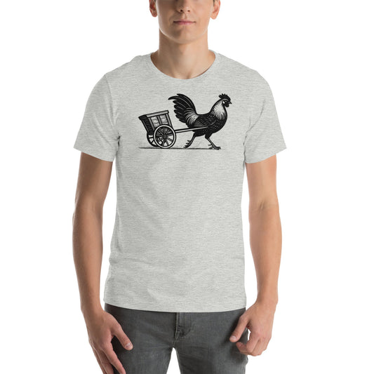 Retro Chicken Chariot Racer Unisex t-shirt