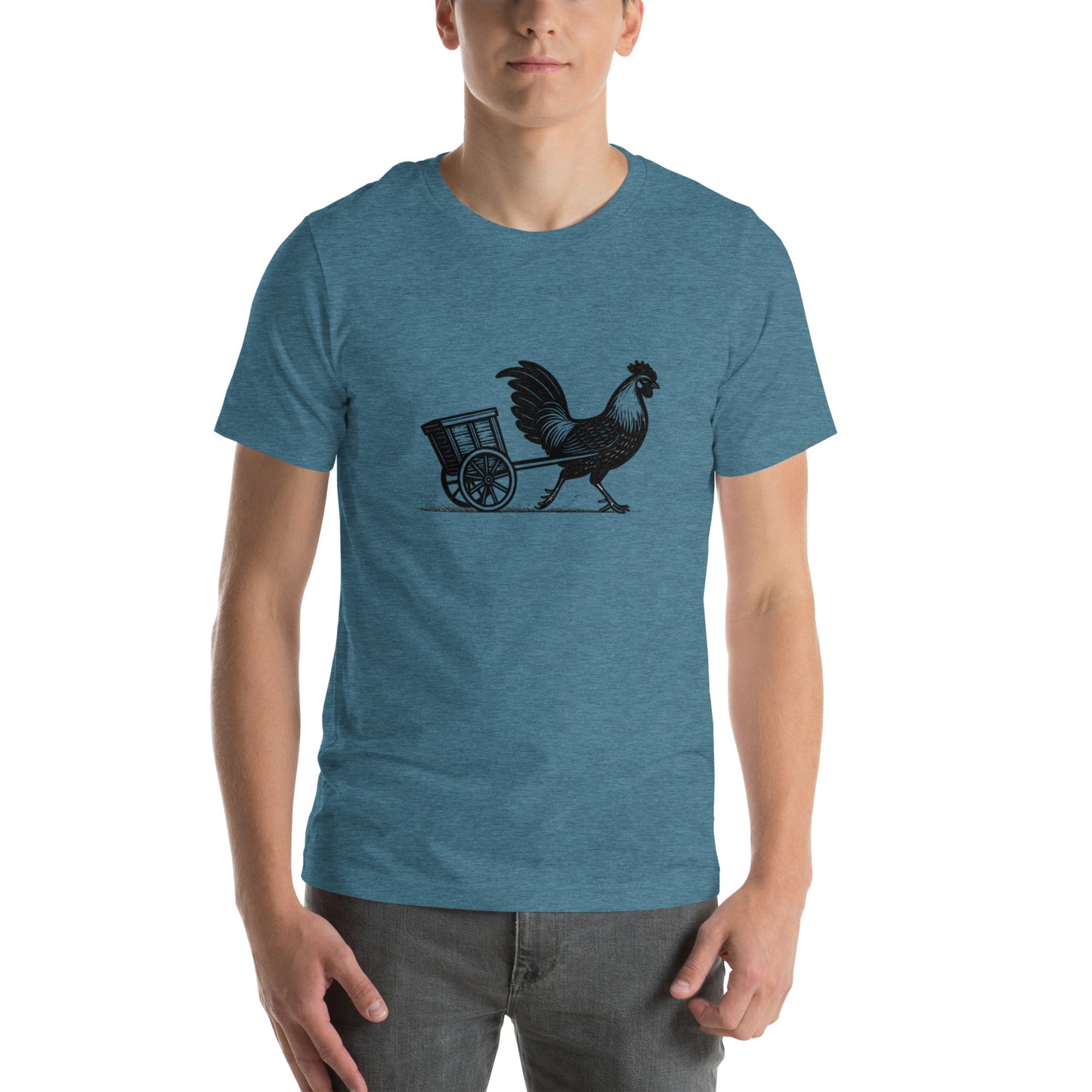 Retro Chicken Chariot Racer Unisex t-shirt