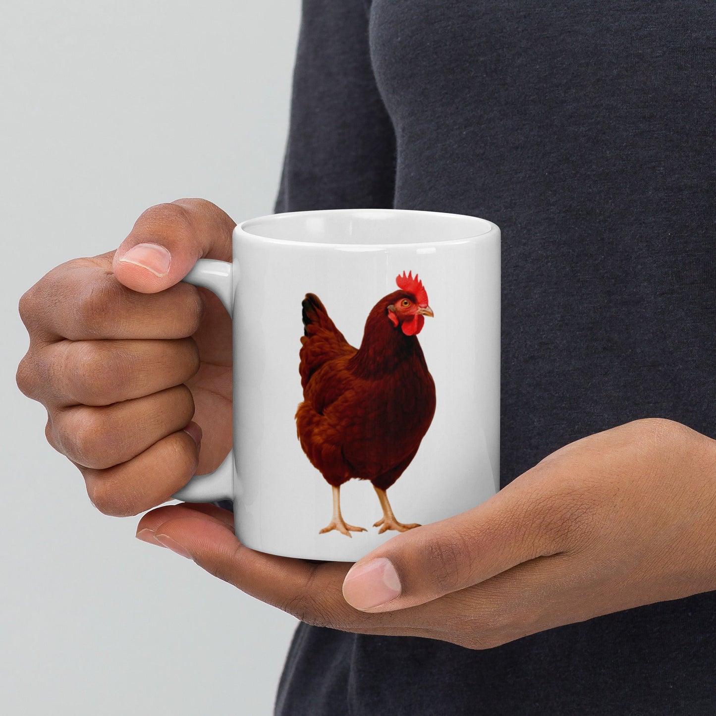 Rhode Island Red white glossy mug