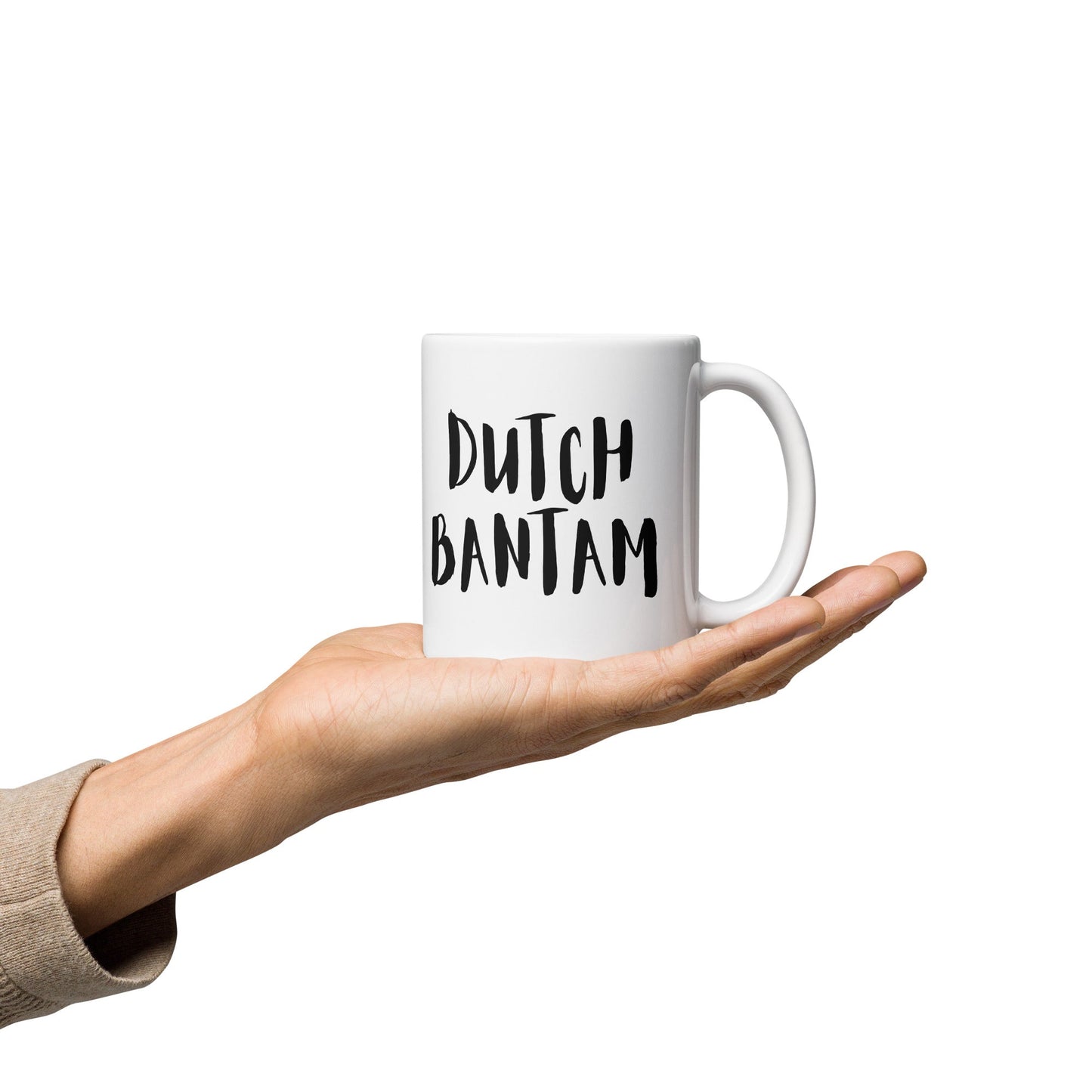 Dutch Bantam white glossy mug