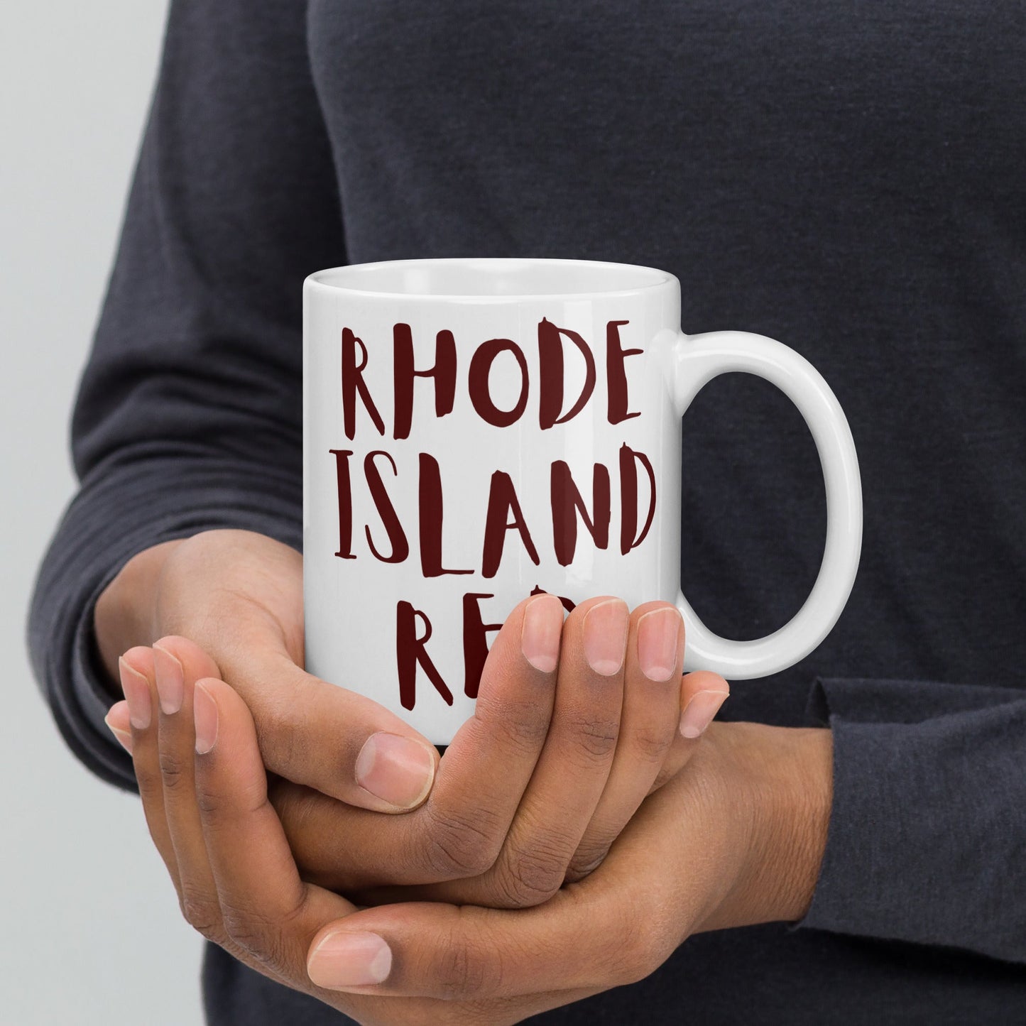 Rhode Island Red white glossy mug